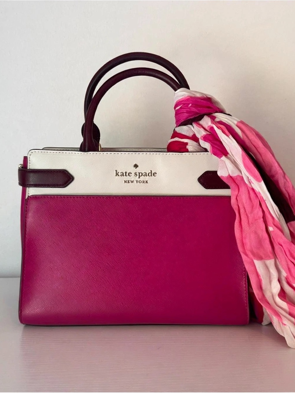 kate spade bag and scarf